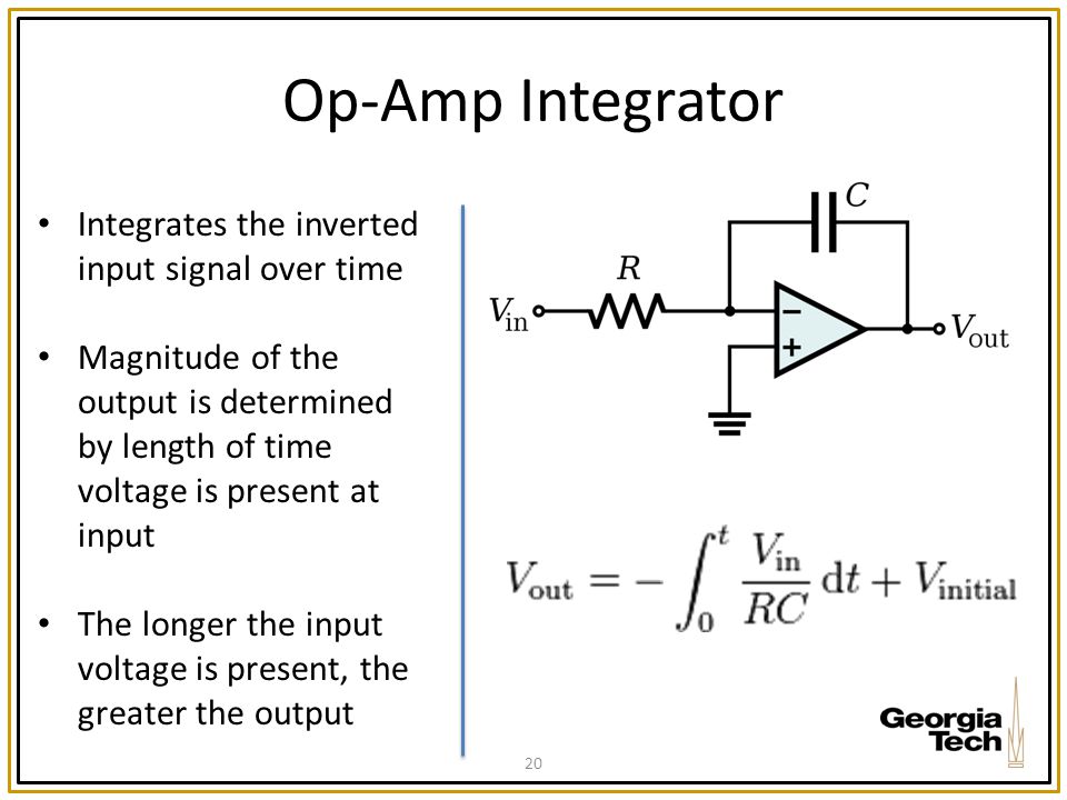 op amp tutorial investing summer integrator raben